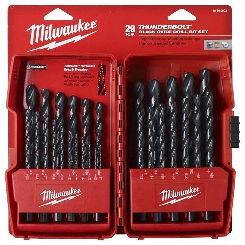 48 89 2802 JUEGO BROCAS THUNDERBOLT OXIDO NEGRO 29 P EZAS MILWAUKEE 