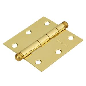 43232 BC-301R BISAGRA CUADRADA 3" ACERO LATONADO REDONDA HERMEX