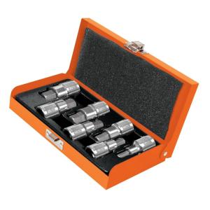 13929 JPH-1/2X7PH JUEGO DE 7 DADOS CUADRO 1/2" PUNTA HEX STD ESTUCHE METALICO TRUPER
