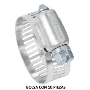 44236 AB-12 BOLSA CON 10 ABRAZADERAS REFORZADAS # 12 5/8 - 1-1/4" FIERO