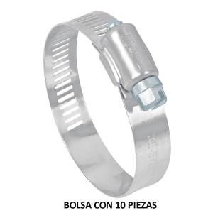 44240 AB-28 BOLSA CON 10 ABRAZADERAS REFORZADAS # 28 1-1/2 - 2-1/4" FIERO