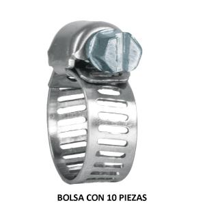 44255 AB-03 BOLSA CON 10 ABRAZADERAS MINI REFORZADAS #3 1/4" - 5/8" FIERO
