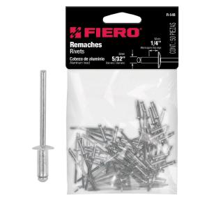 44525 R-54B BOLSA CON 50 REMACHES 5/32" X 1/4" DE ALUMINIO ALA 5/16" FIERO