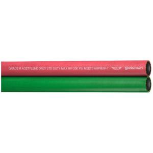 ARPM IP-7 MANGUERA CUATA ROJA Y VERDE PARA OXIACETILENO UNICAMENTE DE 1/4" 200PSI, 7 50MTS CON CONEXIONES CONTINENTAL