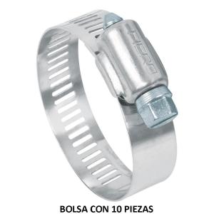 44238 AB-20 BOLSA CON 10 ABRAZADERAS REFORZADAS # 20 3/4 - 1-3/4" FIERO