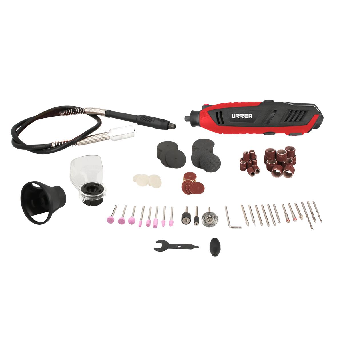 MTU818 JUEGO DE MOTO TOOL ELÉCTRICO 1/8" 200 W, 175 PIEZAS URREA